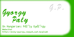gyorgy paly business card